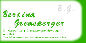 bertina gremsperger business card